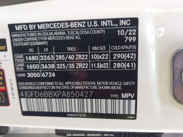 4JGFD6BBXPA850427 Mercedes-Benz Gle Amg Gle 53