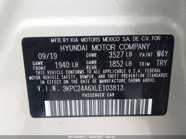 Hyundai ACCENT SE 2020 3KPC24A6XLE103813 Image 11