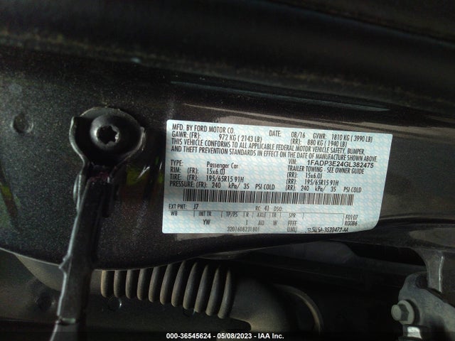 1FADP3E24GL382475 Ford FOCUS S