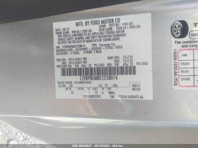 1ZVBP8EM8E5258014 Ford Mustang V6