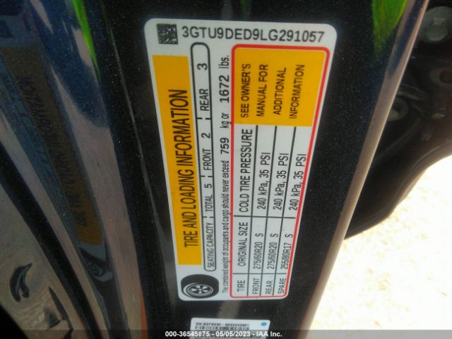 3GTU9DED9LG291057 GMC Sierra 1500 Slt