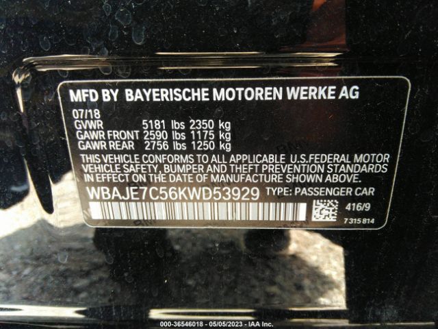 WBAJE7C56KWD53929 BMW 5 Series 540i Xdrive