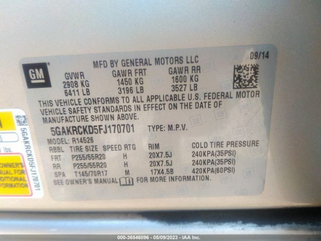5GAKRCKD5FJ170701 Buick Enclave Premium