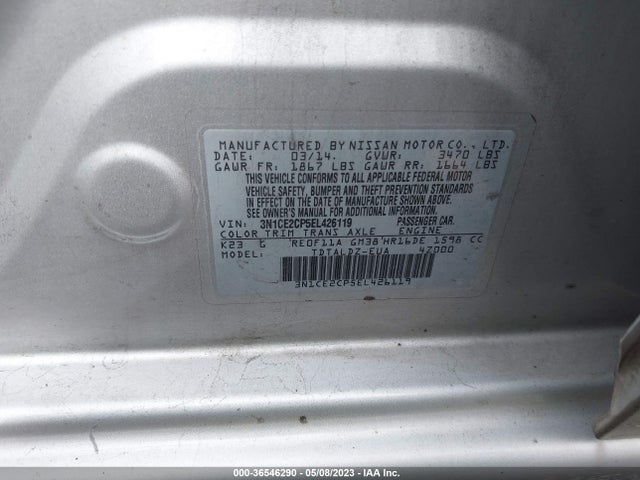 Nissan Versa Note Sv 2014 3N1CE2CP5EL426119 Image 9