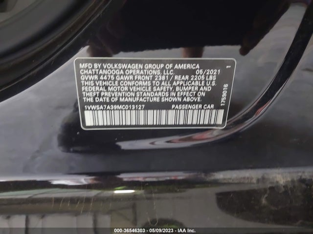 Volkswagen Passat 2.0t Se 2021 1VWSA7A39MC013127 Image 10