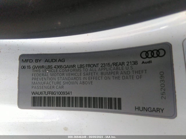 WAU67LFF8G1009341 Audi A3 1.8t Premium