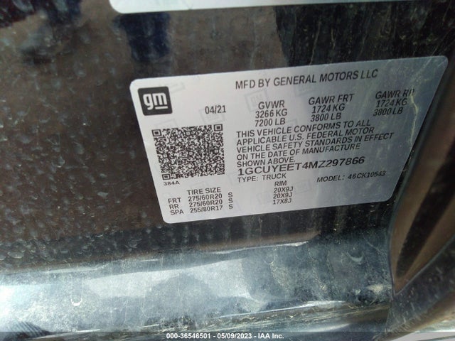 Chevrolet Silverado 1500 Rst 2021 1GCUYEET4MZ297866 Image 9
