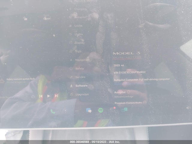 2022 TESLA MODEL 3 PERFORMANCE VIN: 5YJ3E1EC8NF314852