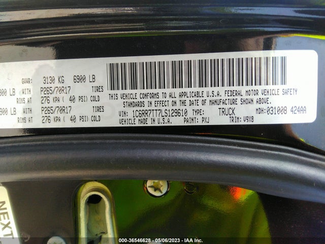 RAM 1500 Classic Slt 2020 1C6RR7TT7LS129610 Image 11