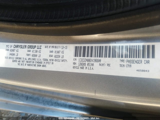 Dodge AVENGER SE 2014 1C3CDZAB8EN196600 Image 9