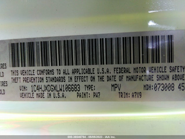 1C4HJXDGXLW106683 Jeep Wrangler Unlimited Sport S