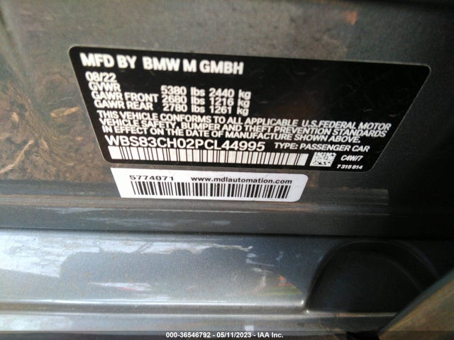 2023 BMW M5, VIN: WBS83CH02PCL44995