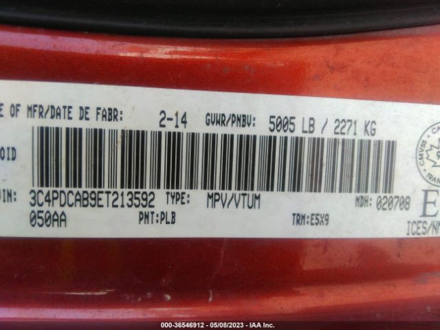 3C4PDCAB9ET213592 Dodge Journey Se Plus