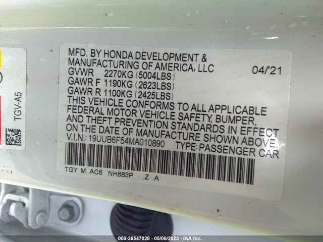 Acura Tlx W/a-spec Package 2021 19UUB6F54MA010890 Image 11