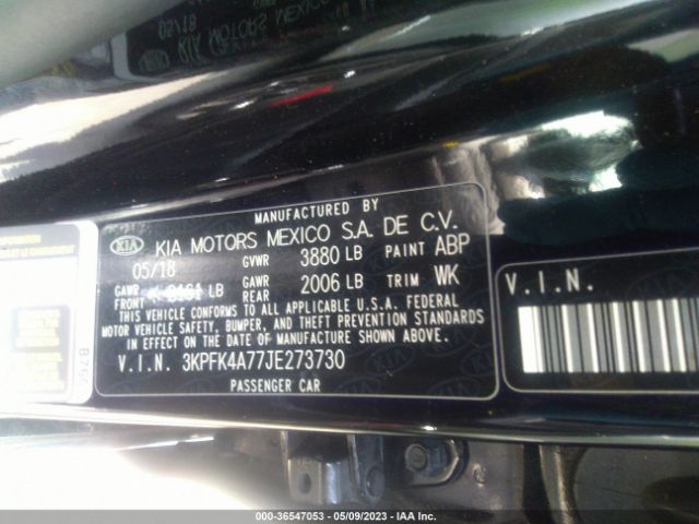 3KPFK4A77JE273730 KIA FORTE LX