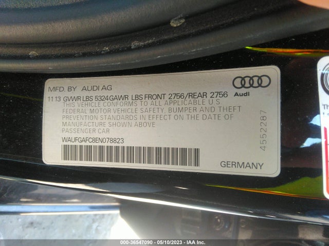 WAUFGAFC8EN078823 Audi A6 3.0t Premium Plus