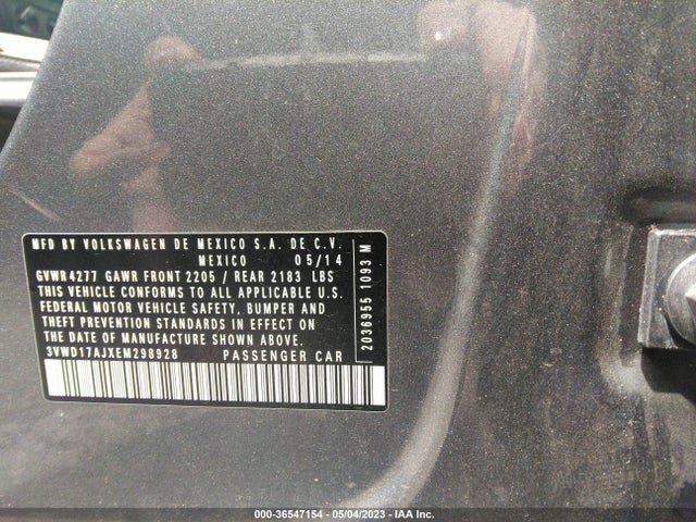 3VWD17AJXEM298928 Volkswagen Jetta Sedan Se