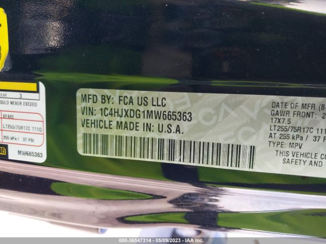 1C4HJXDG1MW665363 Jeep Wrangler Unlimited Willys