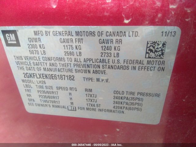 2GKFLXEK0E6187182 GMC Terrain Slt