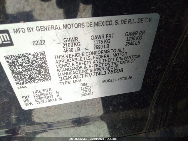 GMC Terrain Sle 2022 3GKALTEV7NL178598 Image 9