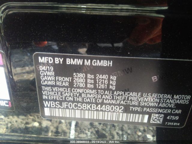 WBSJF0C58KB448092 BMW M5 Competition