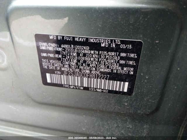 JF2SJAGC0FH812227 Subaru Forester 2.5i Premium