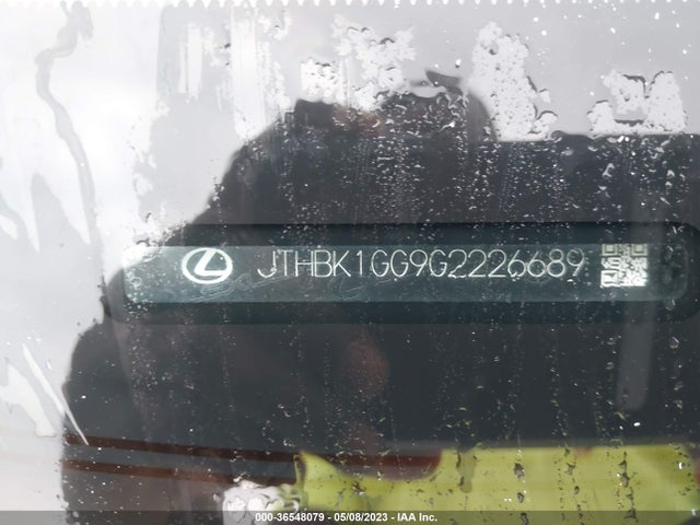 2016 Lexus ES, VIN: JTHBK1GG9G2226689