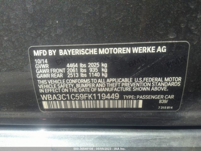 WBA3C1C59FK119449 BMW 3 Series 328i