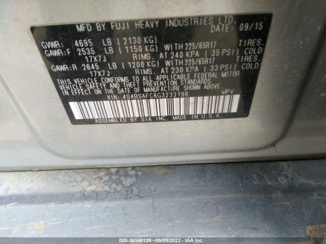 4S4BSAFC6G3233198 Subaru Outback 2.5i Premium