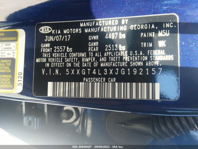 5XXGT4L3XJG192157 KIA Optima Lx