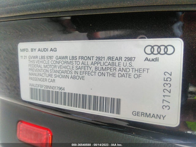 2022 Audi S6, VIN: WAUDFBF28NN017964