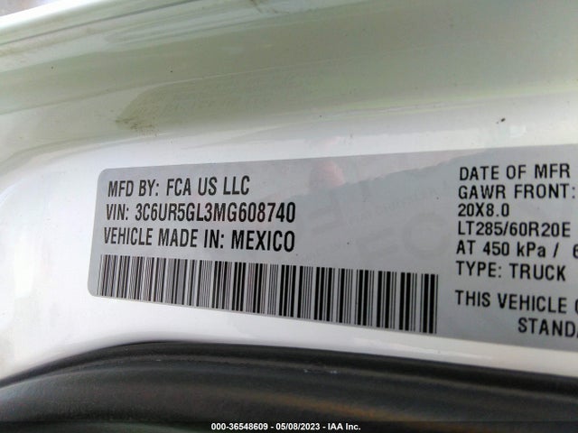 3C6UR5GL3MG608740 RAM 2500 Longhorn