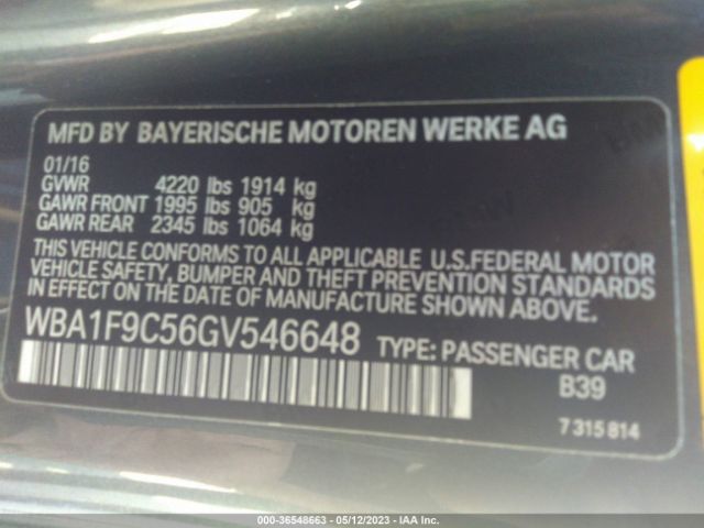 WBA1F9C56GV546648 BMW 2 Series 228i