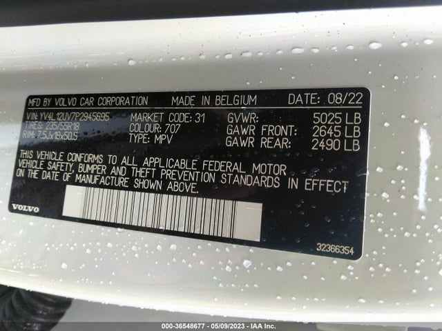 2023 Volvo XC40, VIN: YV4L12UV7P2945695