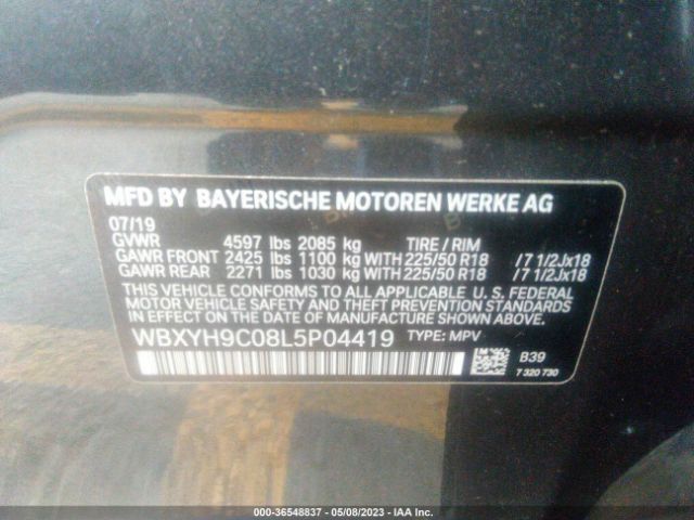 WBXYH9C08L5P04419 BMW X2 Sdrive28i