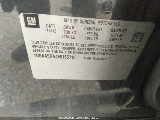 Cadillac Ats Standard Rwd 2014 1G6AA5RA4E0155719 Image 9