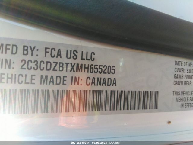 2C3CDZBTXMH655205 Dodge Challenger R/t