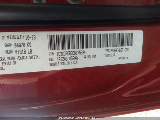 1C3CDFCB3ED675234 Dodge Dart Limited
