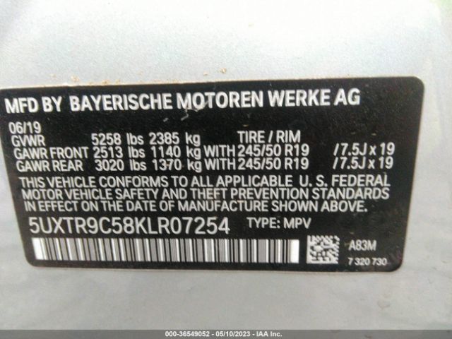 5UXTR9C58KLR07254 BMW X3 Xdrive30i