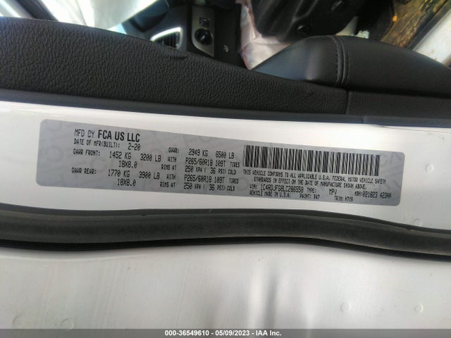 Dodge Durango Pursuit 2020 1C4RDJFG8LC286558 Image 9