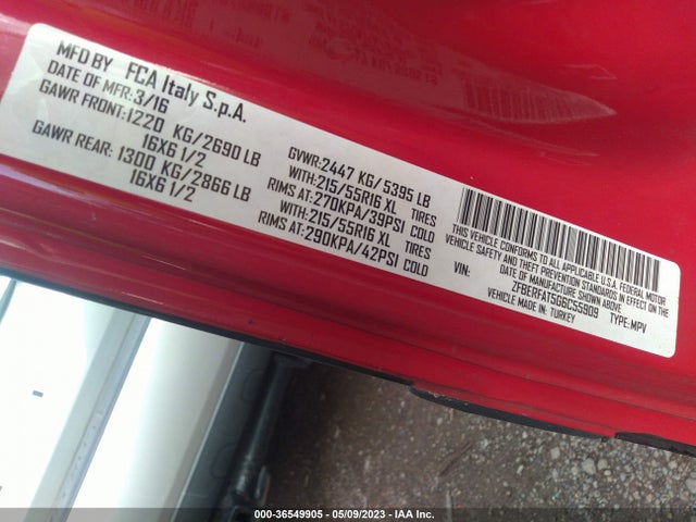 ZFBERFAT5G6C55909 RAM Promaster City Cargo Van Tradesman