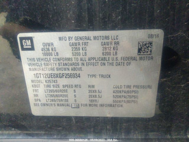 1GT12UE8XGF256934 GMC Sierra 2500hd Denali