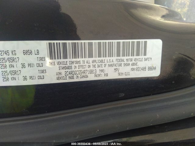 2C4RDGCG5HR716813 Dodge Grand Caravan Sxt