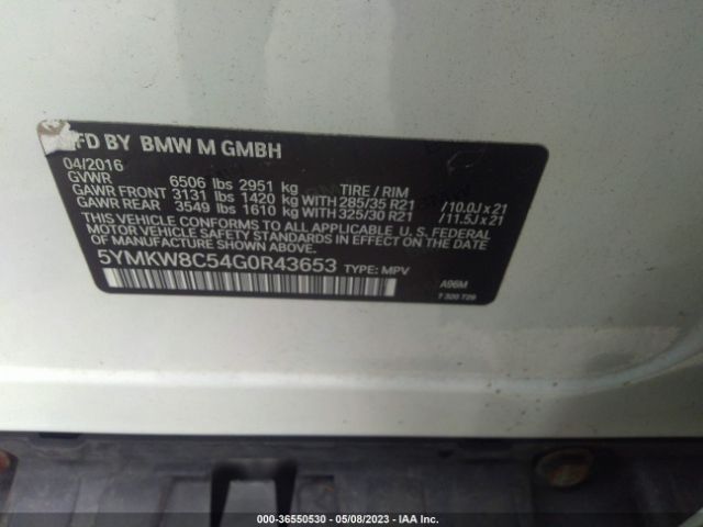 5YMKW8C54G0R43653 BMW X6 M