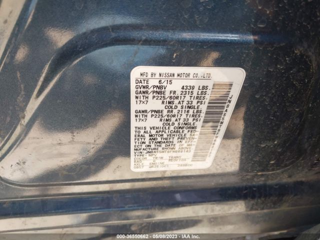 JN8AS5MT8FW669143 Nissan Rogue Select S