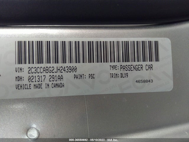 2C3CCABG2JH243900 Chrysler 300 300s