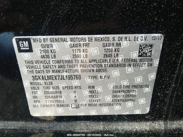 3GKALMEX7JL195760 GMC Terrain Sle