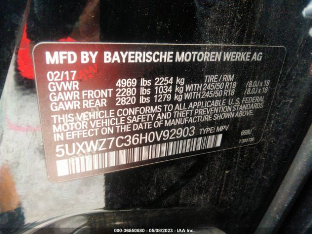 5UXWZ7C36H0V92903 BMW X3 Sdrive28i