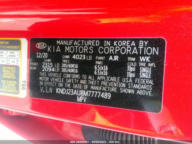 KNDJ23AU8M7777489 KIA SOUL S