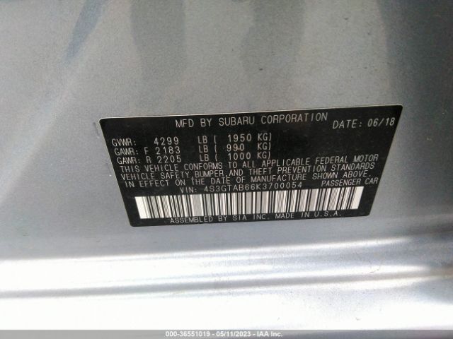 4S3GTAB66K3700054 Subaru Impreza